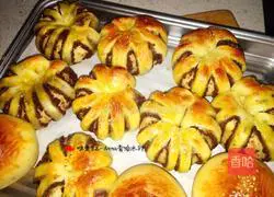 (plain flour ) Illustration of making bean paste bread 18