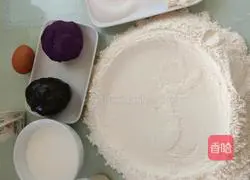 Illustration of how to make bean paste bread 1