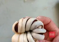 Illustration of making bean paste bread 11