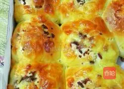 Illustration of how to make beef cheese bread (one-time fermentation) 8