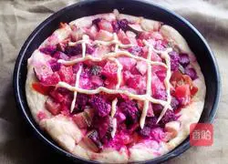 Illustration of how to make dragon fruit pizza 10