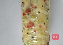 Illustration of how to make yogurt and meat floss rolls 7