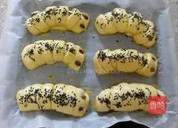 Illustration of making caterpillar meat floss bread 15