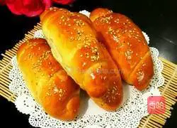Illustration of how to make meat floss long bread 14