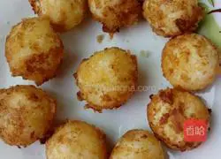 Illustration of how to make bread crumb rice balls 7