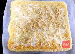 Illustration of how to make meat floss rolls 16