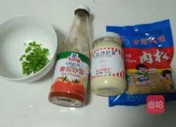 Illustration of how to make green onion cheese bread (pork floss stuffing) 11