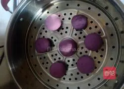 Illustration of how to make purple sweet potato and glutinous rice buns 5