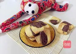 Illustration of how to make two-color cookies 16