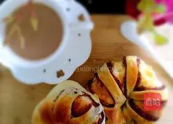 Illustration of how to make bean paste bread rolls 13