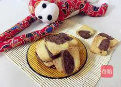 Illustration of how to make two-color cookies 15