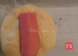 Illustration of how to make green onion cheese and ham bread 9