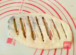 Illustration of how to make bean paste bagels 10