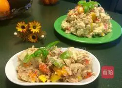 Illustration of how to make tuna and potato salad 10