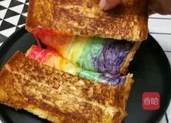 Illustration of how to make rainbow cheese bread 8