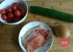 Illustration of how to make bacon salad bread box 5