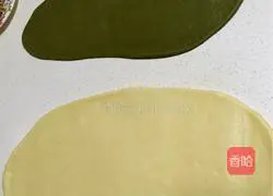 Illustration of how to make two-color bread with matcha flavor 6