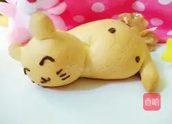 Illustration of how to make kitten bread 9