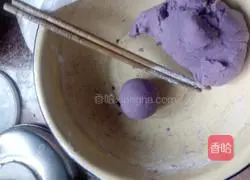 Illustration of how to make purple sweet potato and glutinous rice buns 3