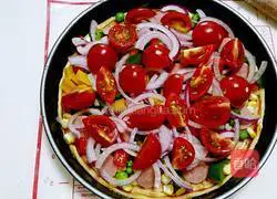 Illustration of how to make colorful pizza 7