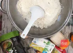 Illustration of how to make matcha bread in rice cooker 1