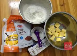 Illustration of how to make two-color cookies 1