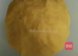 Illustration of how to make meat floss rolls with custard sauce 4