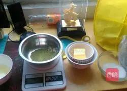 Illustration of how to make matcha biscuits 1