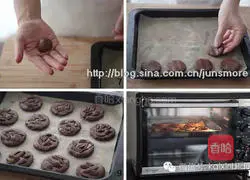 Illustration of how to make dark chocolate cookies 2