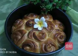 Illustration of how to make dragon fruit rose buns 16