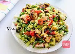 Toasted Chicken Breasts with Cherry Tomato Salad Recipe Illustration 6