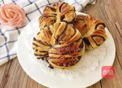 Illustration of how to make bean paste bread 20