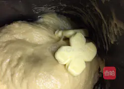 Salad Illustration of how to make colorful meat floss bread 4