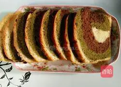 Three-color toast recipe 11