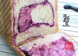 Illustration of how to make nutritious breakfast purple potato toast 15 