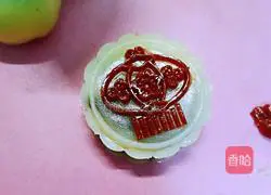 Illustration of how to make ice skin red bean paste 18
