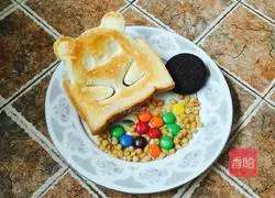 Illustration of how to make bear toast 7