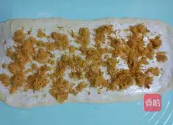 Illustration of how to make chives and meat floss toast 9