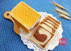 Illustration of how to make two-color toast 16