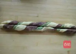 Illustration of how to make three-color cookies 9