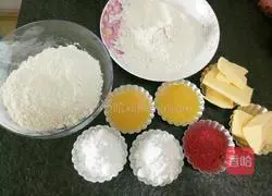 Illustration of how to make two-color circle cookies 1