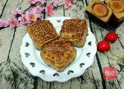 Illustration of how to make egg yolk Cantonese mooncakes 17