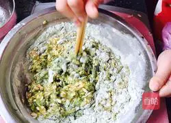 Illustration of how to make green oatmeal biscuits 3