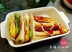 Illustration of how to eat two toasts 10