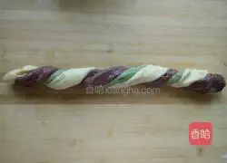 Illustration of how to make three-color cookies 8