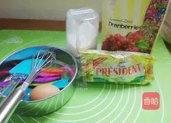 Illustration of how to make cranberry cookies 1