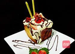 Illustration of how to make ice cream toast 5