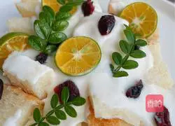 Toast Cranberries Illustration of how to make raspberry yogurt 7