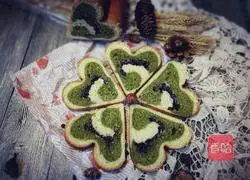 Illustration of how to make honey bean and coconut matcha toast 1