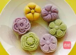 Snow Skin Mooncake (Purple Sweet Potato, Pumpkin Matcha) Recipe Illustration 9